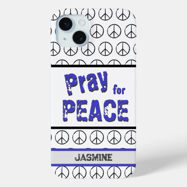 Pray for Peace Grunge Font Case-Mate iPhone Case (Back)