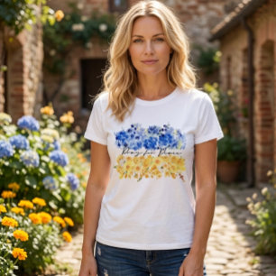 Pray for Peace in Ukraine & Watercolours. T-Shirt