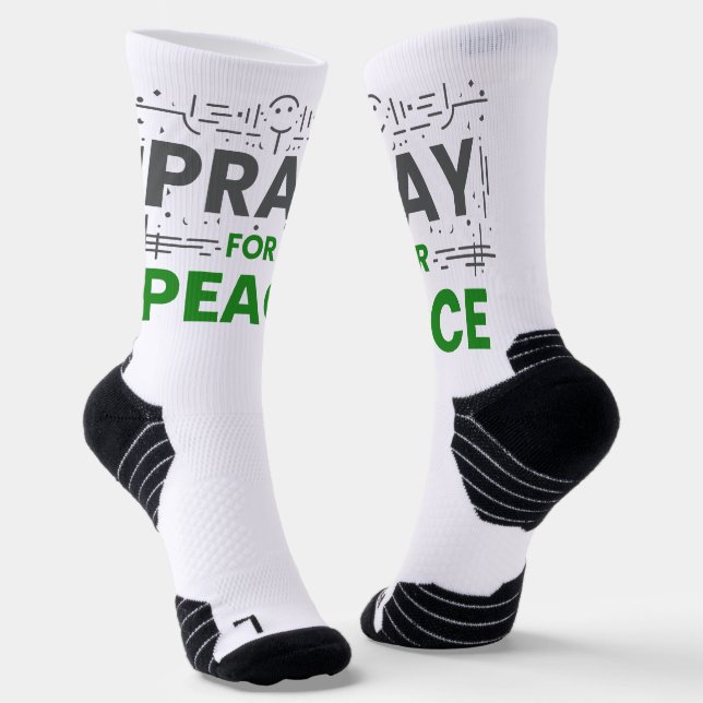 Pray For Peace Socks (Angled)