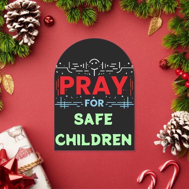 Pray for safe children acrylic invitations (Insitu (Holiday))