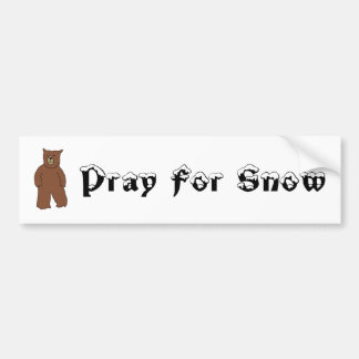 Pray For Snow Bumper Sticker