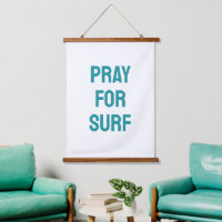 Pray for Surf Turquoise Ocean Beach Coastal Theme