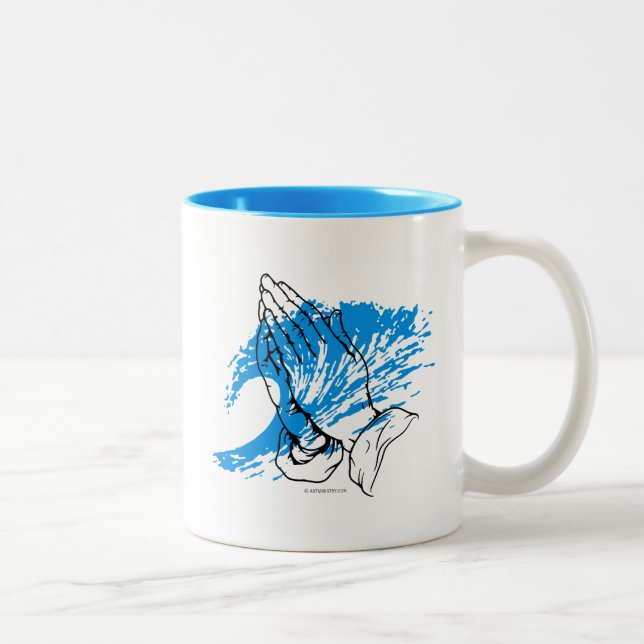 PRAY FOR SURF Two-Tone COFFEE MUG (Right)