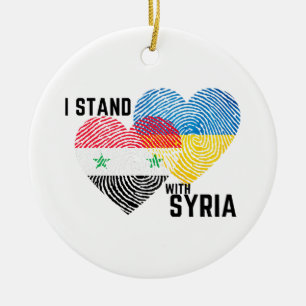 Pray for  Syria Ceramic Ornament