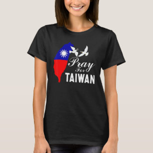 Pray For Taiwan Support Taiwanese Flag Heart Men W T-Shirt