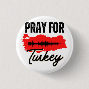 Pray For Turkey 1 Inch Round Button