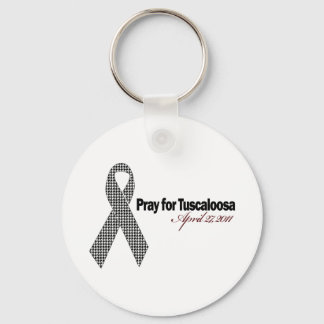 Pray For Tuscaloosa Alabama (Houndstooth) Keychain