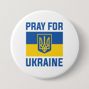 Pray For Ukraine 3 Inch Round Button