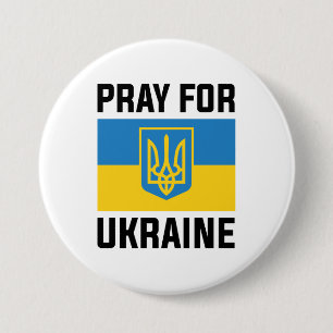 Pray For Ukraine 3 Inch Round Button