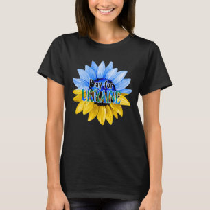 Pray For Ukraine Blue And Yellow Sunflower T-Shirt