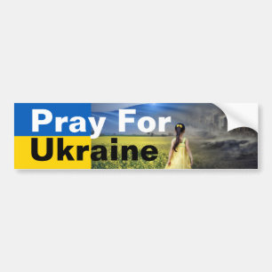 Pray For Ukraine Bumper Sticker