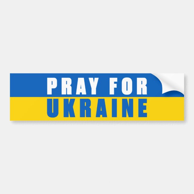 Pray For Ukraine Bumper Sticker (Front)