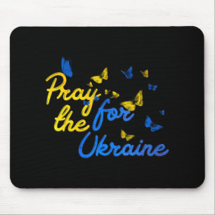 Pray For Ukraine Butterfly Ukraine Stand With Ukra Mouse Pad