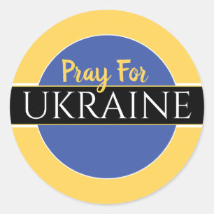 Pray For Ukraine Classic Round Sticker
