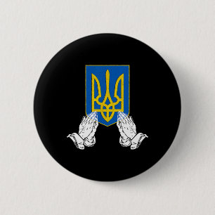 Pray For Ukraine Flag Vintage We Want Peace 2 Inch Round Button