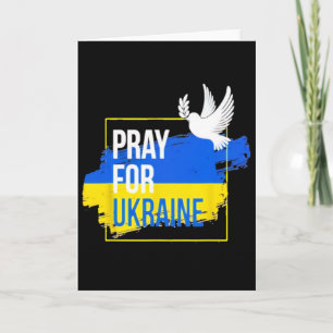 Pray For Ukraine Peace Dove Men Women Stop War Card