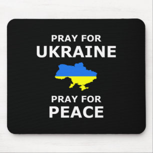 Pray For Ukraine Peace Ukraine Flag Mouse Pad