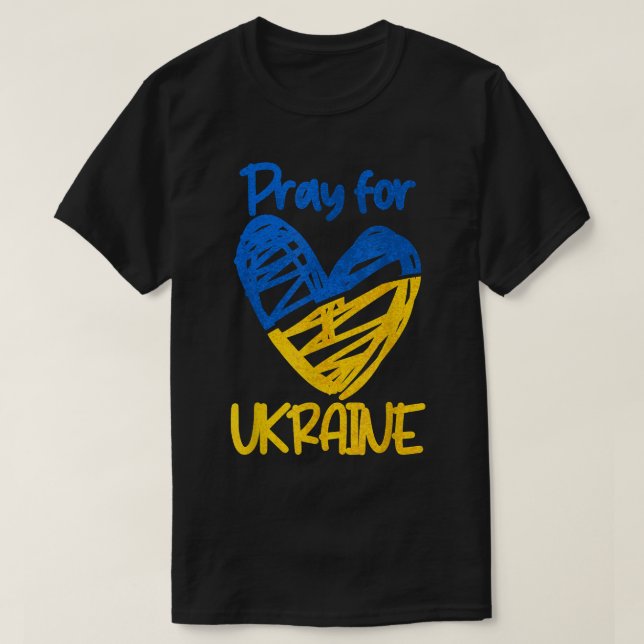 Pray for Ukraine shirt Stand with Ukraine Support  (Design Front)