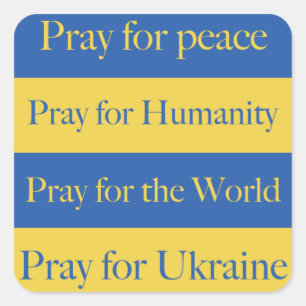 Pray for Ukraine Square Sticker
