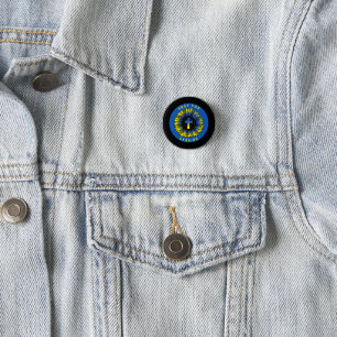 Pray for Ukraine Sunflower and Cross 1 Inch Round Button