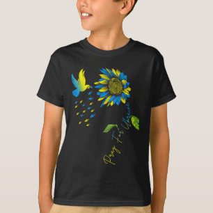 Pray For Ukraine Sunflower Ukrainian Flag Ukraine  T-Shirt