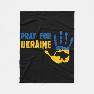 Pray For Ukraine - Support Ukrainian Women Men  Fleece Blanket