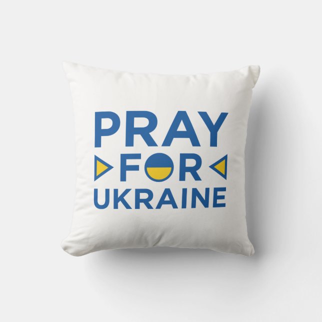 Pray For Ukraine Throw Pillow (Front)