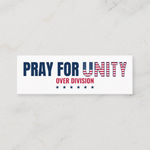 PRAY FOR UNITY OVER DIVISION Mini Bookmark Mini Business Card