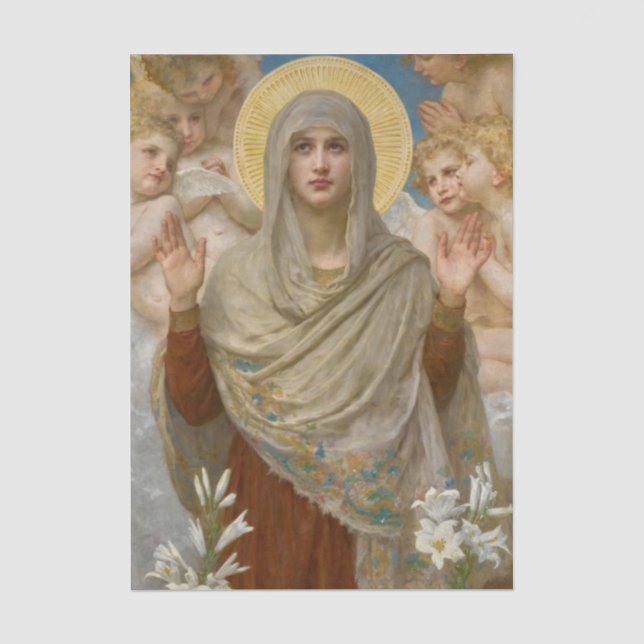 Pray For Us by William Bouguereau  Tissue Paper (Front)