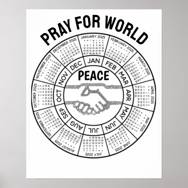 Pray For World Peace Wall Art  (Front)