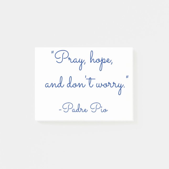 Pray, hope, and don't worry post-it notes (Front)