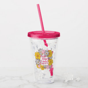 Pray Hope Don’t Worry Inspirational Christian Acrylic Tumbler