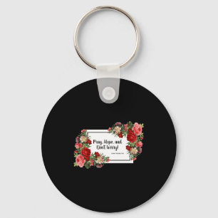 Pray Hope Dont Worry St Padre O Religious  Keychain