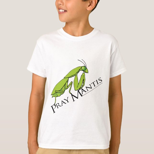 Pray Mantis green boys insect t-shirt (Front)