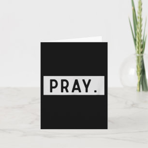 Pray Minimalist Trendy Christian Spiritual Mens Wo Card