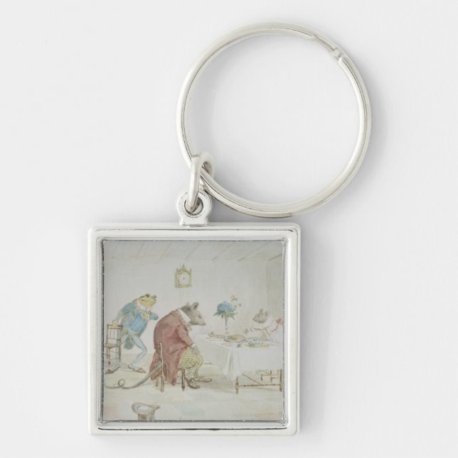 Pray, Miss Mouse, will you give us some beer' Keychain (Front)