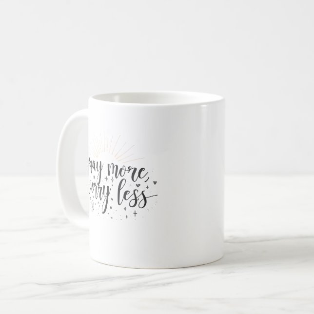 Pray More Worry Less Mug (Devant gauche)