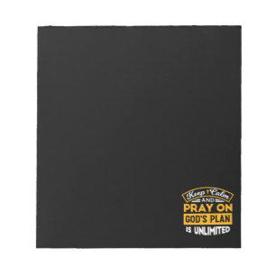 Pray On and Trust God's Unlimited Plan Faith-Based Notepad