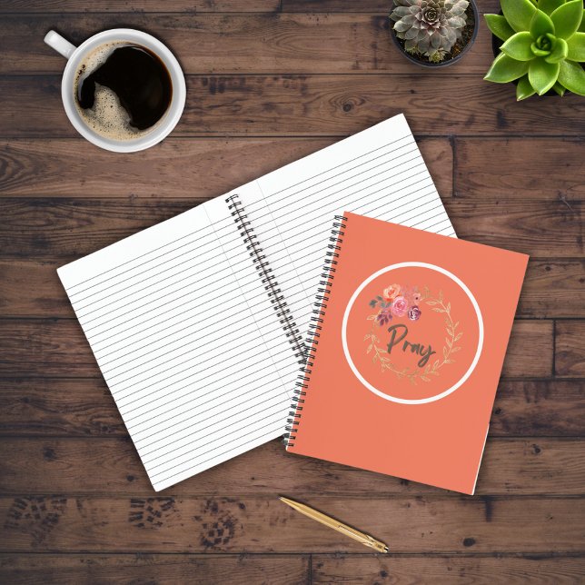 Pray Scripture with Colourful Watercolor Flowers Notebook (Creator Uploaded)