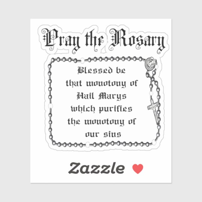 Pray the Rosary Josemaria Escriva Catholic Quote (Sheet)