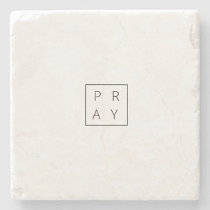 PRAY & THIRST FLAMELESS CANDLE STONE COASTER