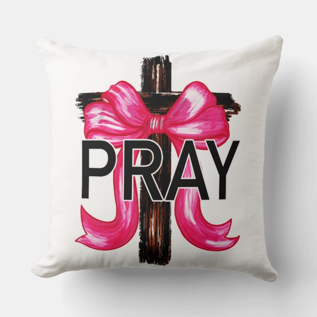 Pray Throw Pillow (Front)