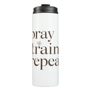 Pray Train Repeat Mug – Christian Fitness Motivati