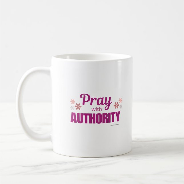 Pray with Authority - Classic Mug, 15 oz Coffee Mug (Left)