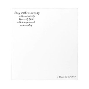 Pray Without Ceasing Inspirational Scripture Notepad