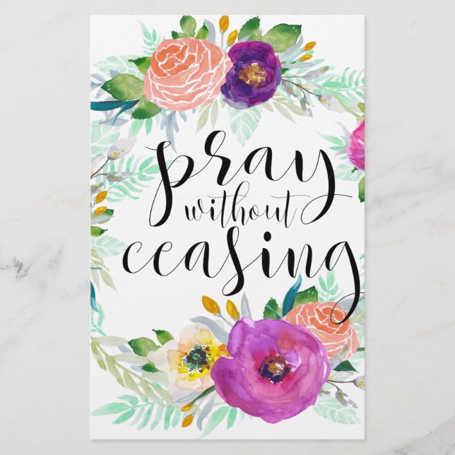 Pray Without Ceasing Stationery (Front)