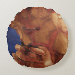 Prayer 1981 round pillow