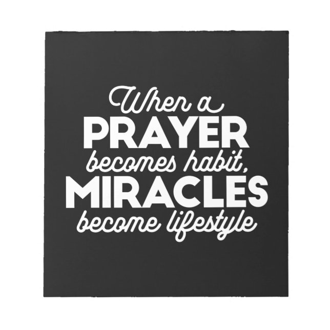 Prayer and Miracles Notepad (Front)