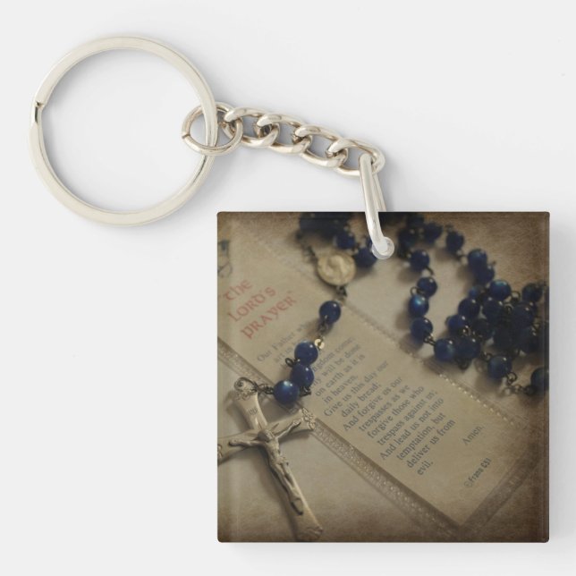 Prayer and Rosary Keychain (Front)
