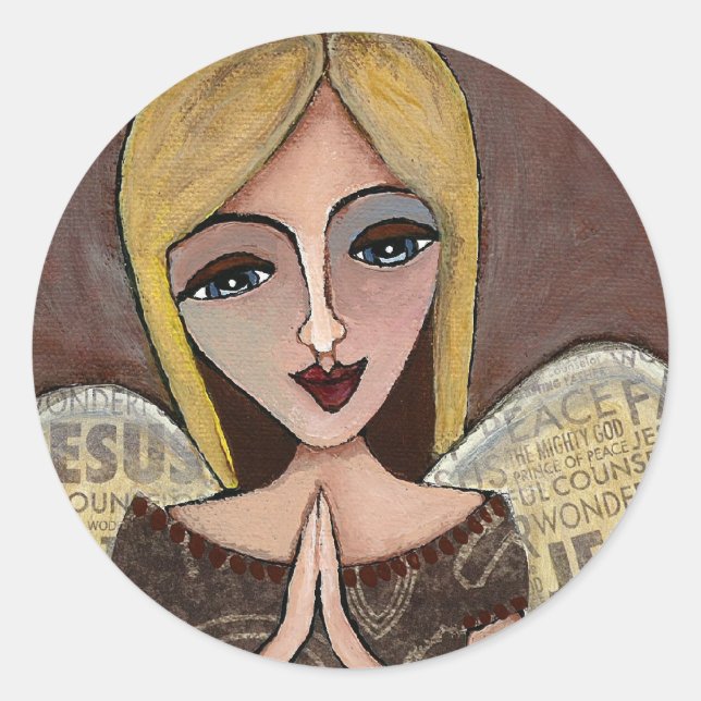 Prayer Angel - sticker (Front)